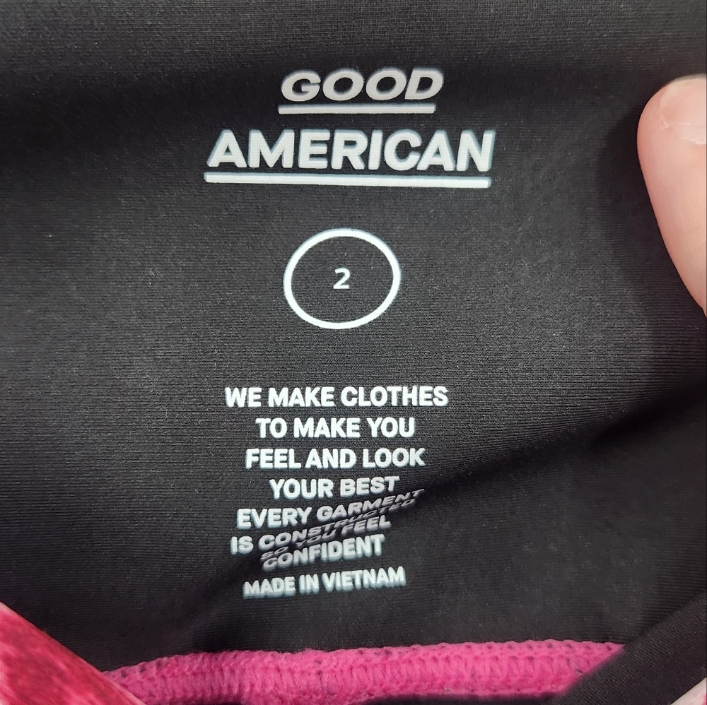 New Good American Core Power‎ 7/ 8 Leggings in Quartz Leopard Print Size 2 - Picture 3 of 9